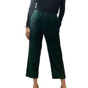 Green corduroy pants
